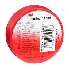 3M Templex 1500 Rouge | Scotch Ruban électrique