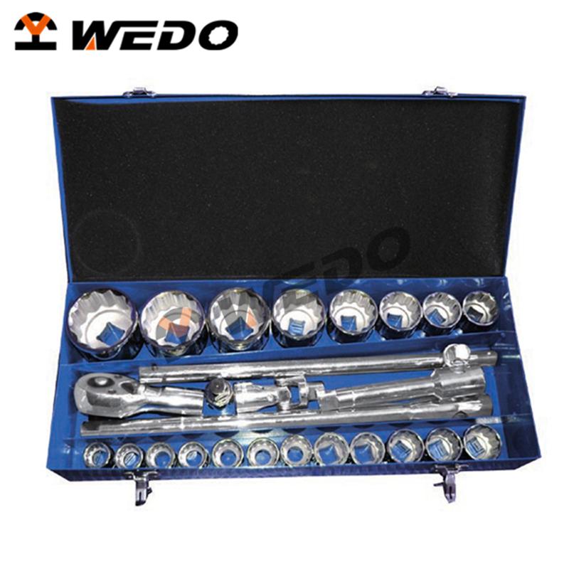 WEDO Coffret de 26 Clés à Douille 12 pans 3/4 et 1'' Dr.