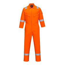 Combinaison orange 100% cotton, 300GSM, antifeu, Taille XL